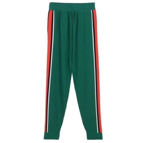 red and green gucci pants